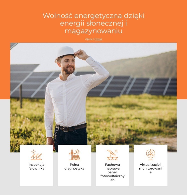 Wolność energetyczna dzięki energii słonecznej Szablon HTML5
