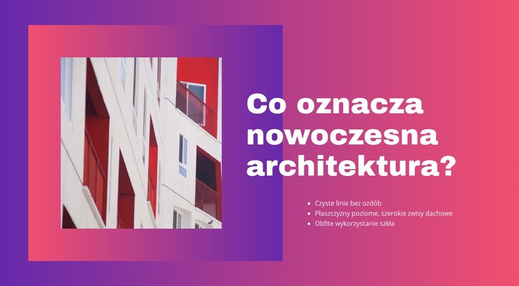 Architektura nowoczesna Szablon