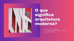 Arquitetura Moderna - Construtor De Sites Fáceis