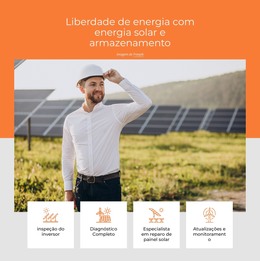 Liberdade De Energia Com Energia Solar - Modelo De Página HTML