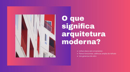 Arquitetura Moderna – Modelo Totalmente Responsivo