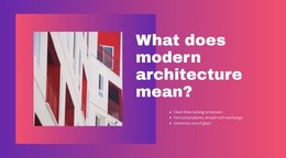 Modern Architecture - Easy-To-Use Static Site Generator