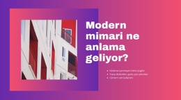 Modern Mimari - Nihai Açılış Sayfası