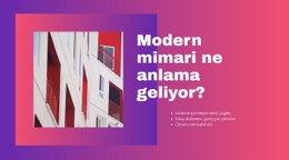 Modern Mimari - Güzel Web Sitesi Tasarımı