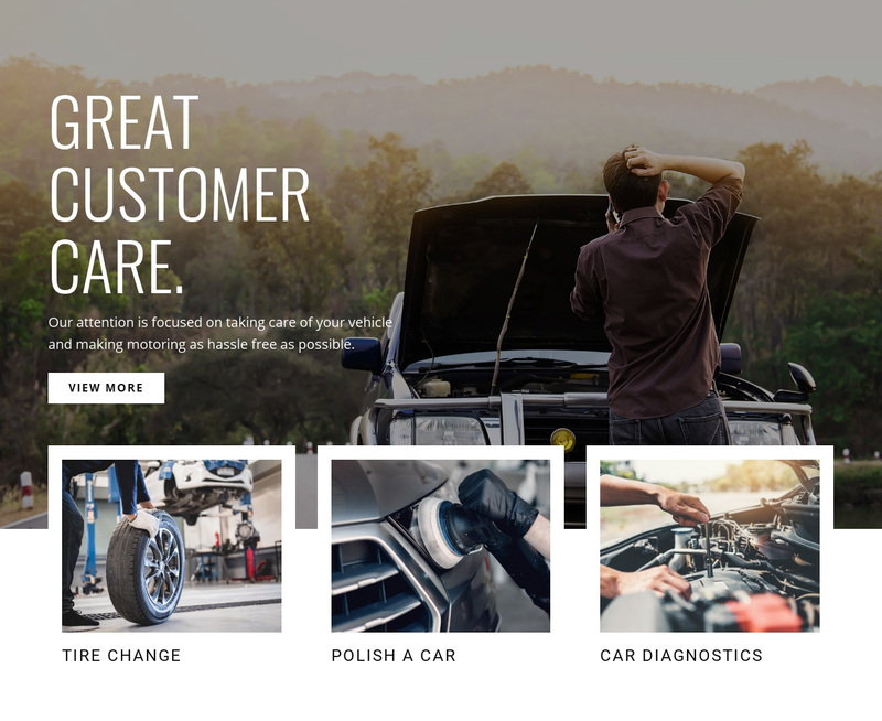 Great customer care Web Page Design