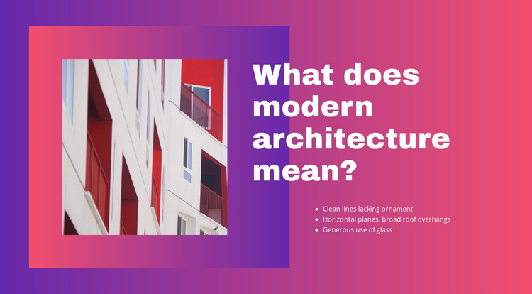 Modern architecture Website Builder Templates