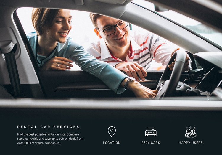 Rental Car Services Website Mockup