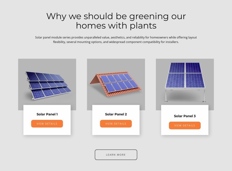 Solar panels made in the USA Elementor Template Alternative