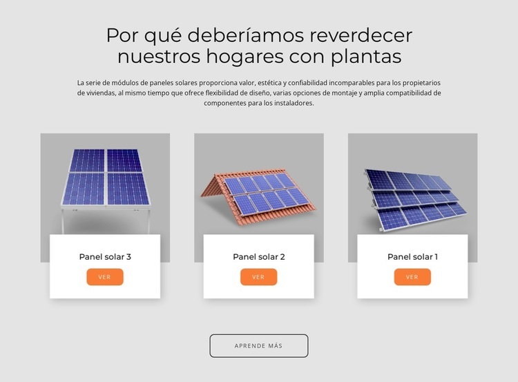 Paneles solares hechos en USA Maqueta de sitio web