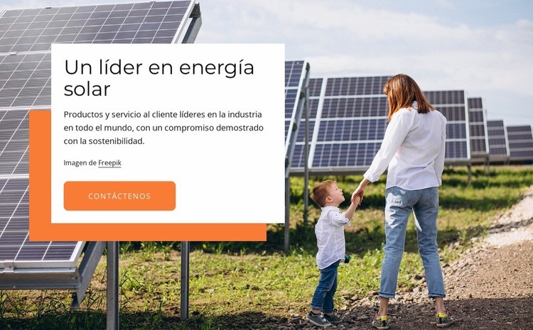 Un líder en energía solar Página de destino