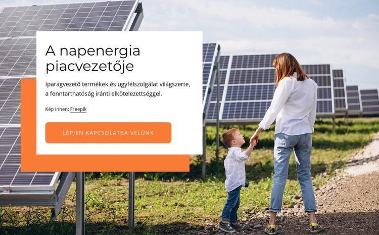 Vezető a napenergia területén Weboldal tervezés