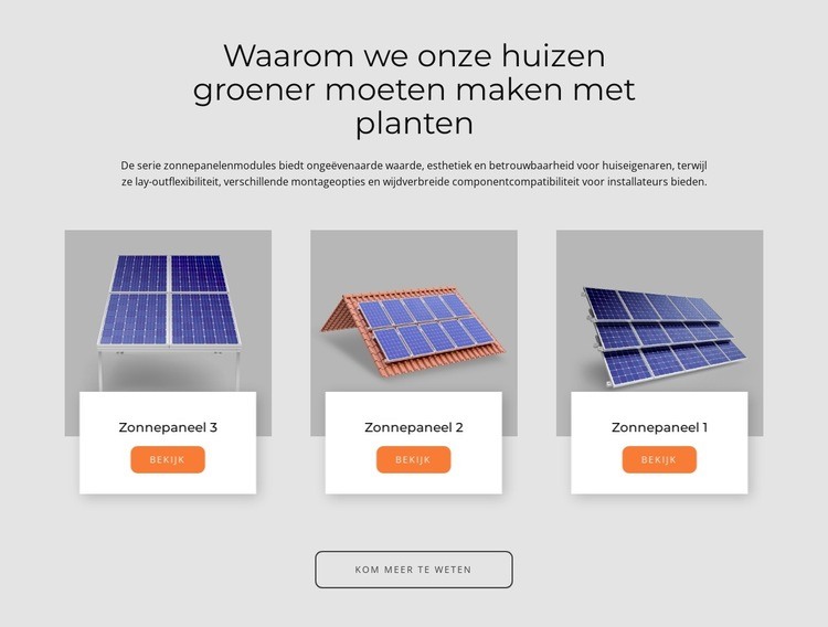 Zonnepanelen gemaakt in de VS Html Website Builder