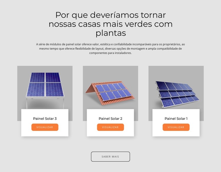 Painéis solares fabricados nos EUA Modelo HTML
