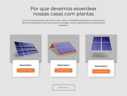 Painéis Solares Fabricados Nos EUA - Modelo HTML5 Responsivo