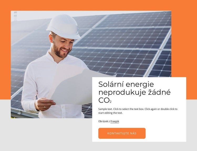 Výhody solární energie Šablona webové stránky