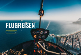 Flugreisen – Fertiges Website-Design