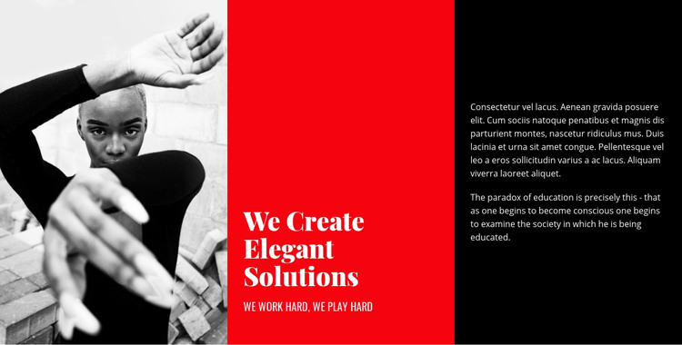 We create elegant things Homepage Design
