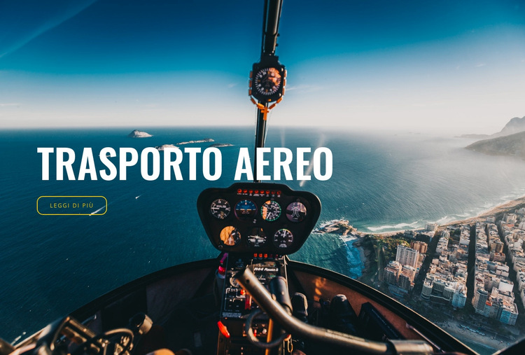 Trasporto aereo Modello di sito Web