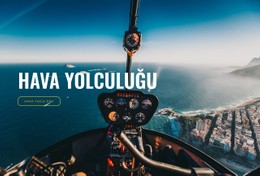 Hava Yolculuğu Basit HTML CSS Şablonu