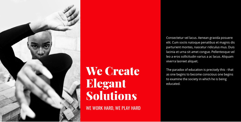We create elegant things Web Page Design