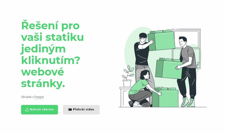 Řešení jedním kliknutím Šablona HTML