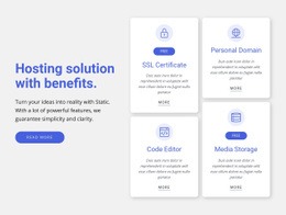 Hosting solution with benefits - Html Code Example by Nicepage