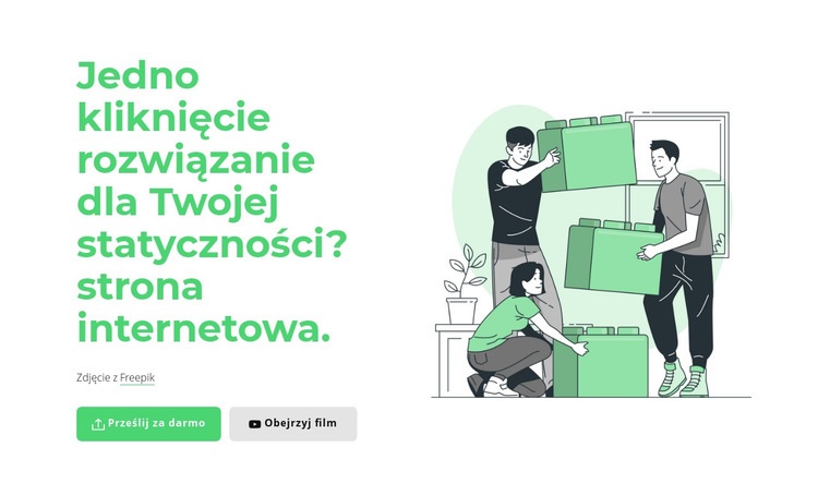 Rozwiązanie jednym kliknięciem Projekt strony internetowej