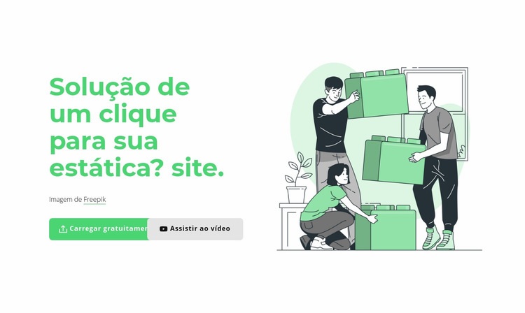 Solução de um clique Modelos de construtor de sites