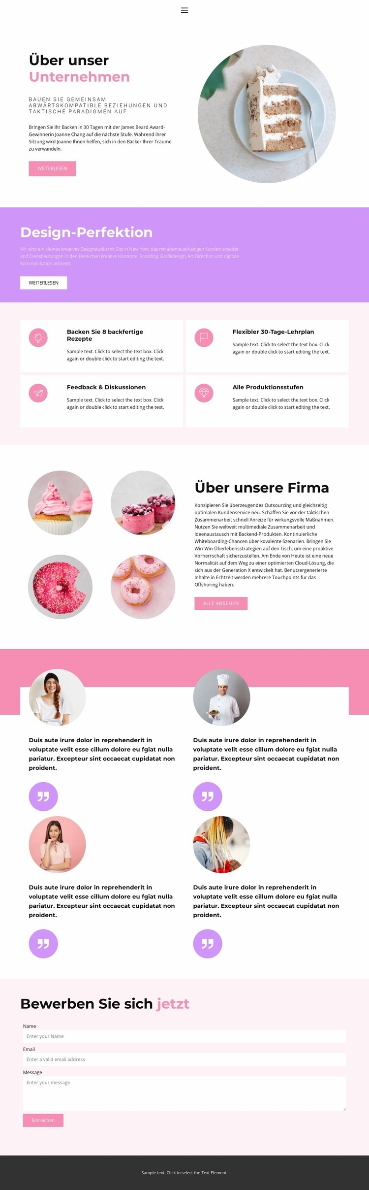 Über unsere Produktion Website design