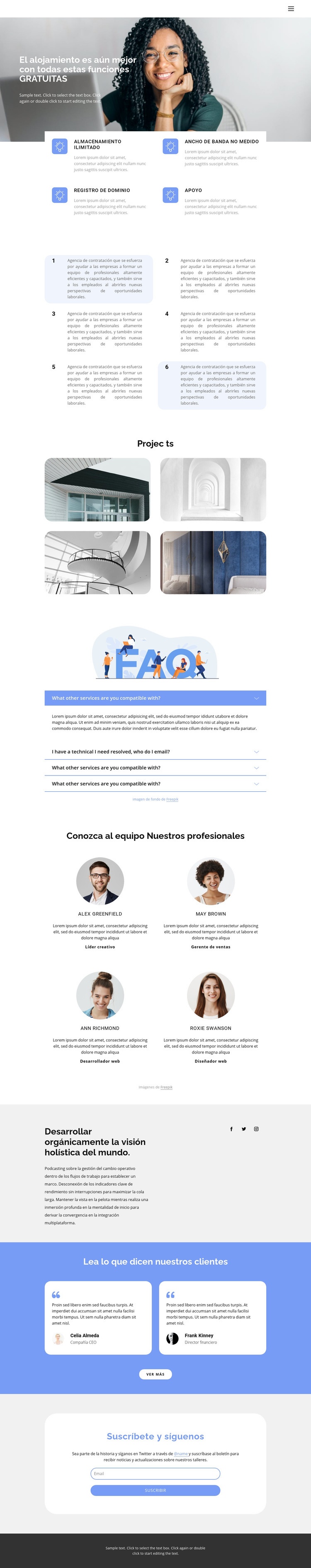 Desarrollo empresarial innovador Página de destino