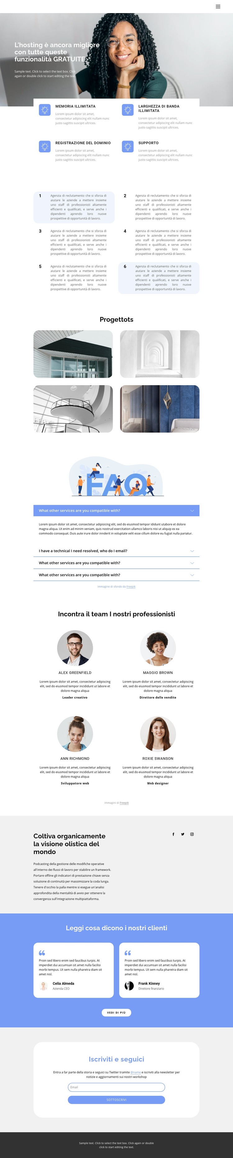 Sviluppo del business innovativo Costruttore di siti web HTML