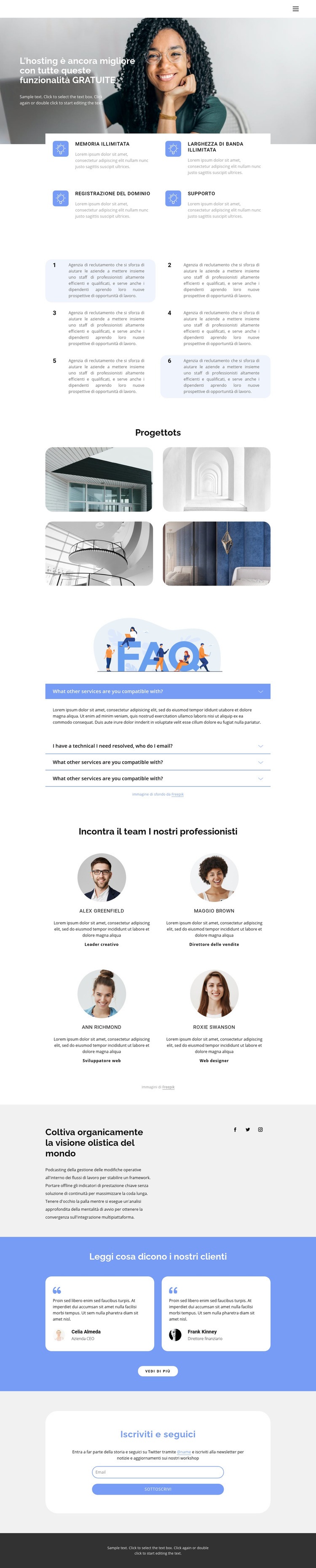 Sviluppo del business innovativo Mockup del sito web