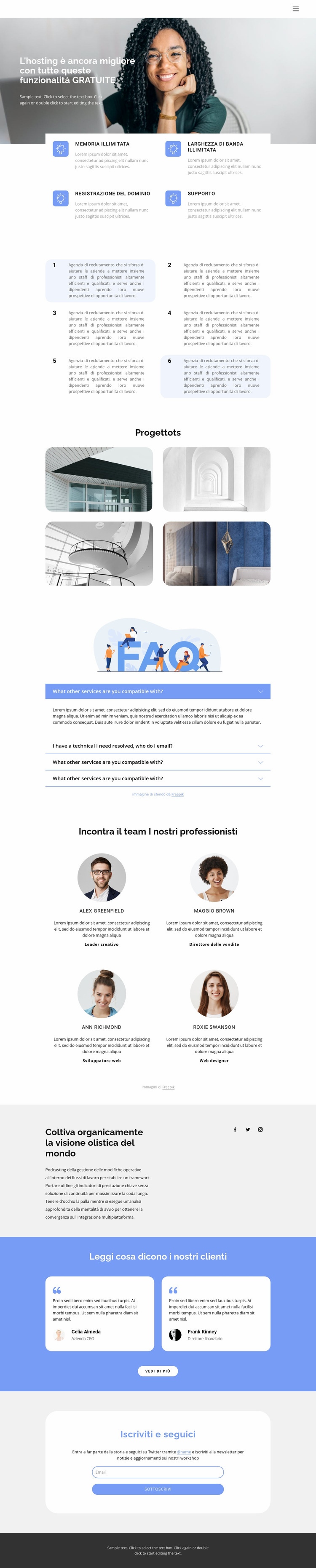 Sviluppo del business innovativo Modello HTML5