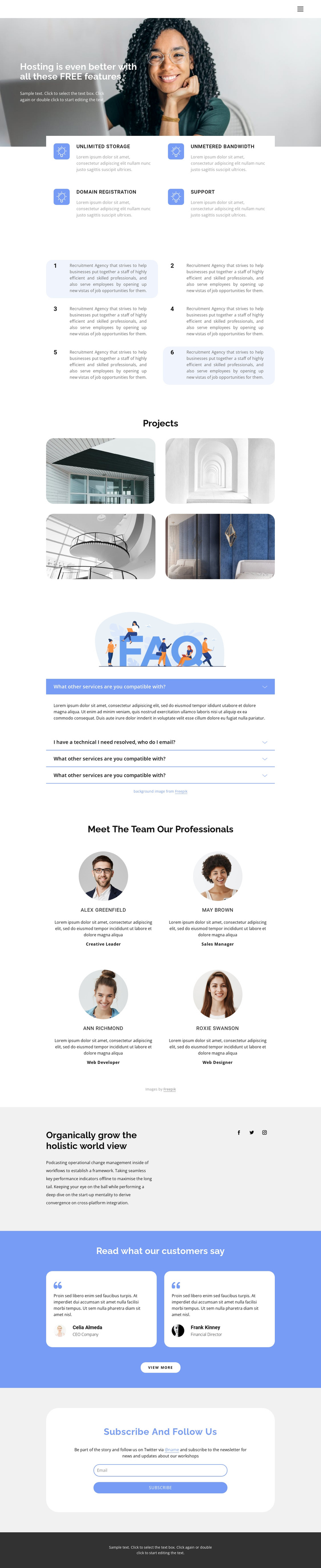 Innovative business development One Page Template