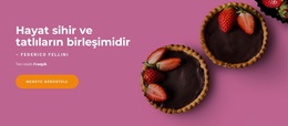 Sihir Ve Tatlılar - WordPress Teması Ilhamı