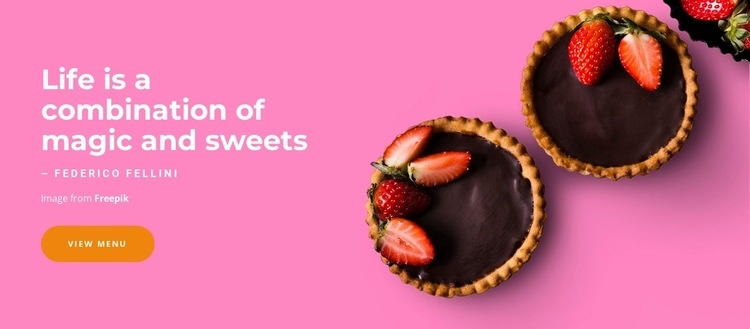 Magic and sweets Web Page Design