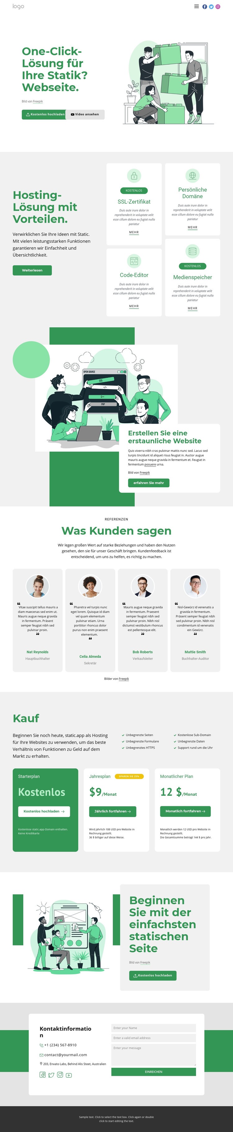 Entwicklungsfirma Landing Page