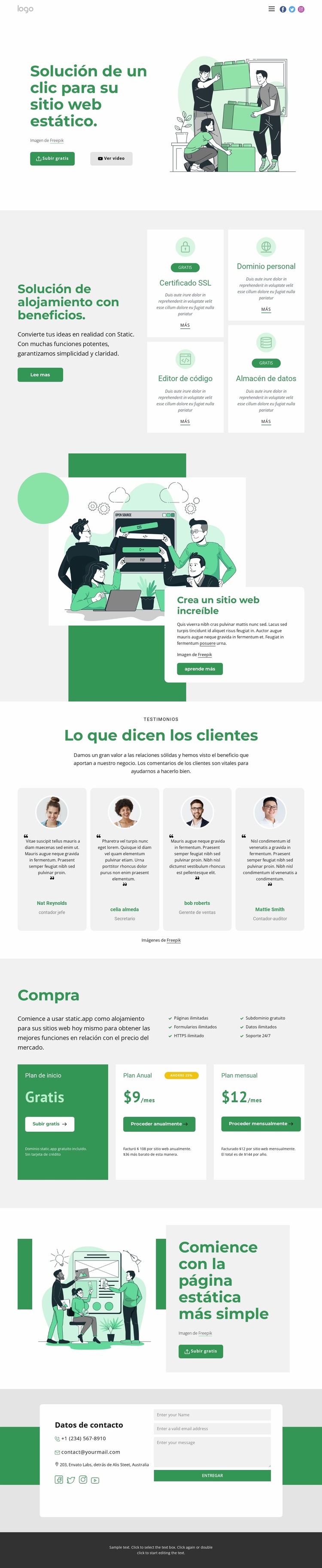 Empresa de desarrollo Plantilla Joomla