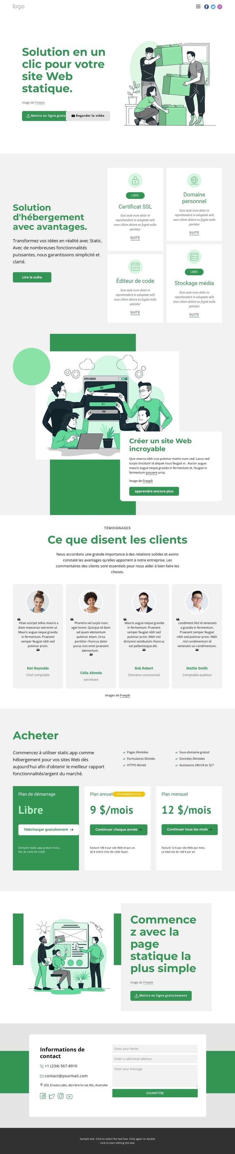 Entreprise de développement Modèle HTML5