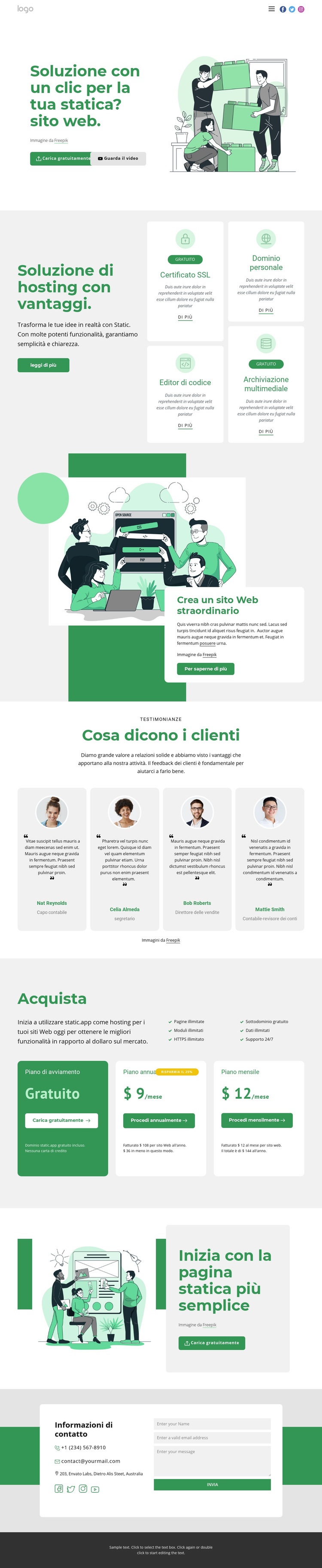 Società di sviluppo Mockup del sito web