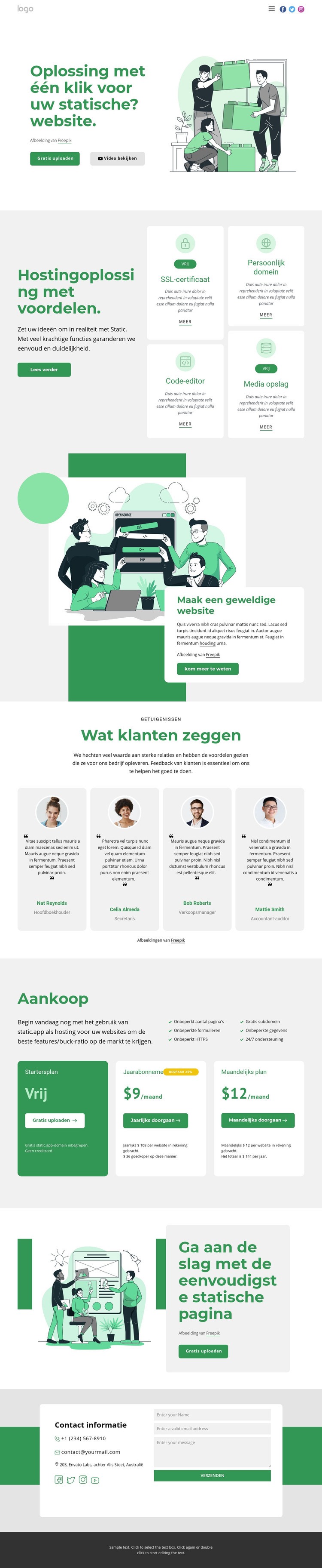 Ontwikkelings Bedrijf Website Builder-sjablonen