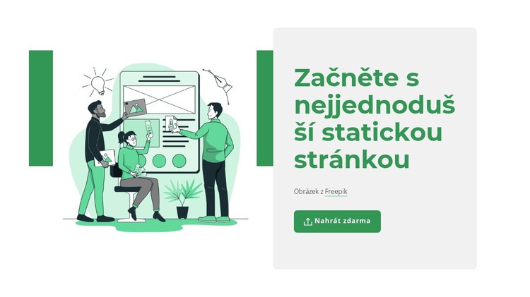 Vytvořte statickou stránku Šablona CSS