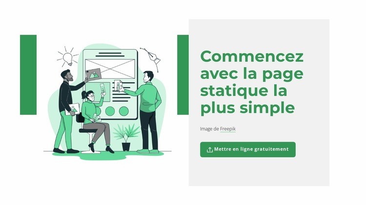 Créer une page statique Modèle HTML5