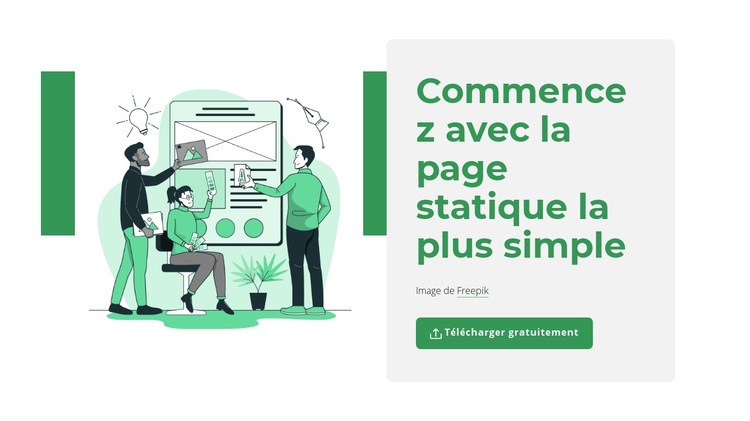 Créer une page statique Modèle d'une page