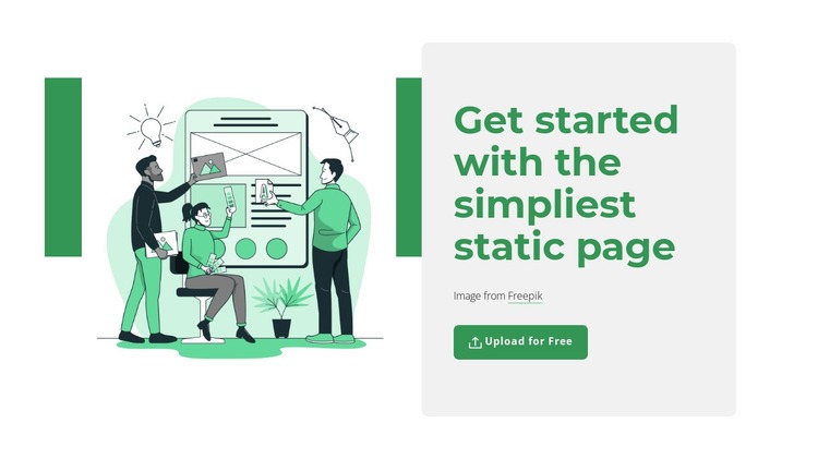 Create static page Homepage Design