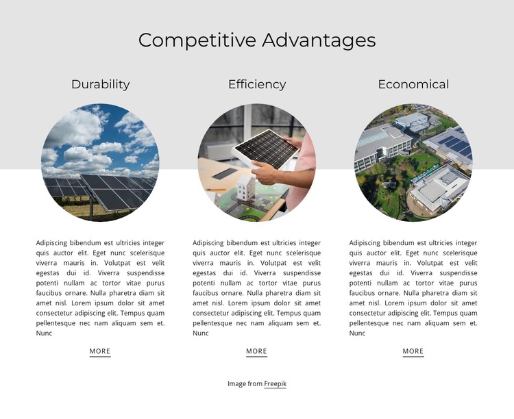 Сompetitive advantages HTML5 Template