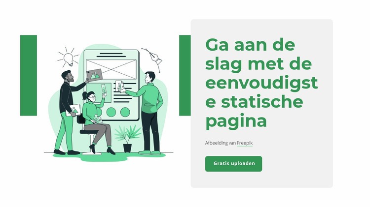 Statische pagina maken HTML5-sjabloon