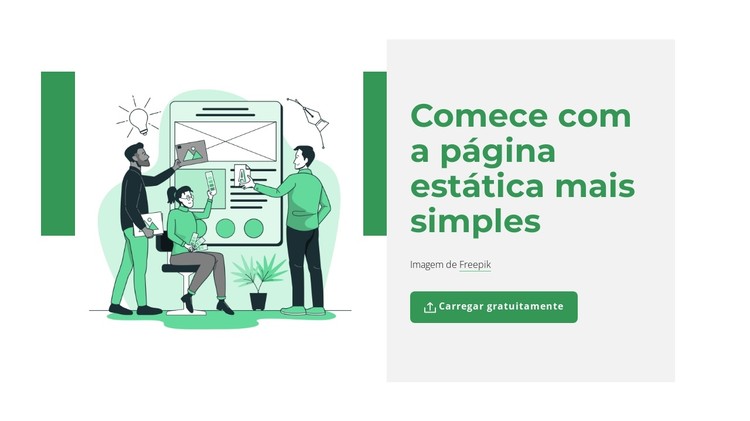 Criar página estática Template CSS