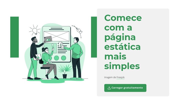 Criar página estática Landing Page