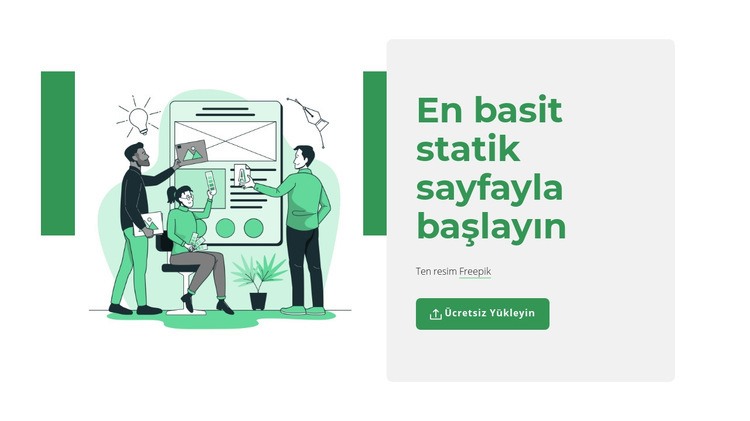 Statik sayfa oluştur HTML5 Şablonu